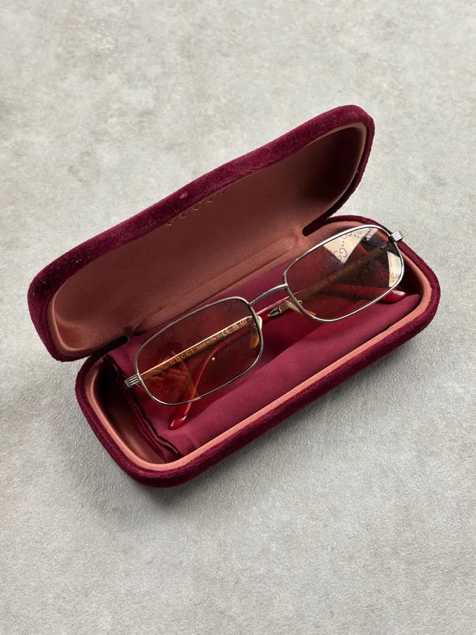 Gucci Retro Red GG Monogram Sunglasses  XbUgCia 1