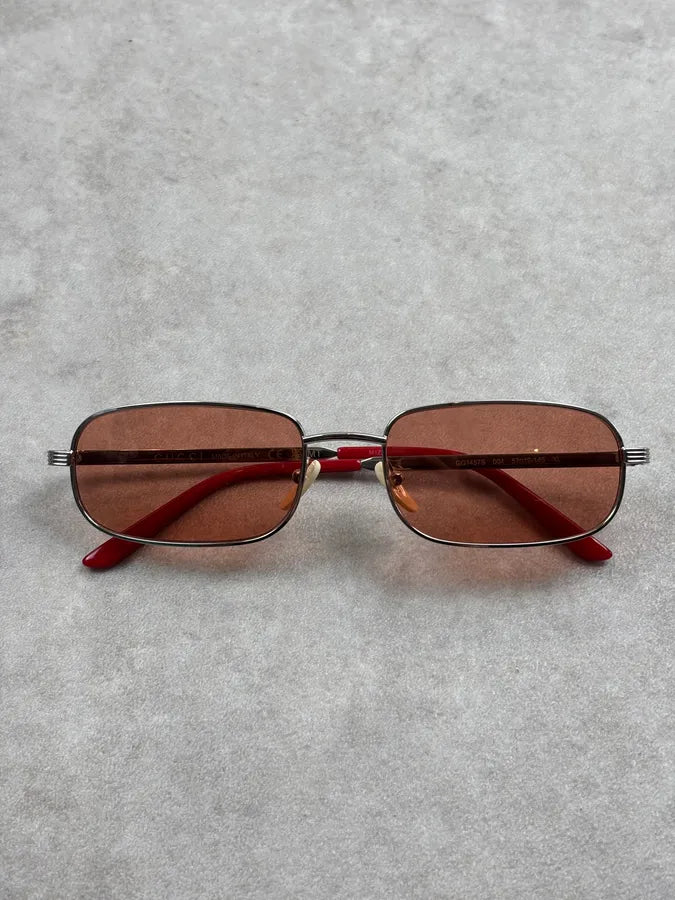 Gucci Retro Red GG Monogram Sunglasses  XbUgCia 5