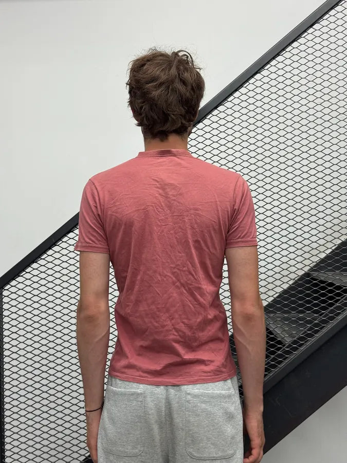 Gucci Faded Pink V Neck T-Shirt LPXnIle 1