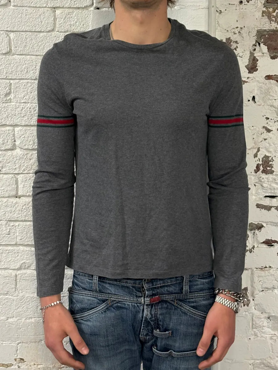 Gucci Signature Grey Longsleeve T-Shirt mokBNOf 1