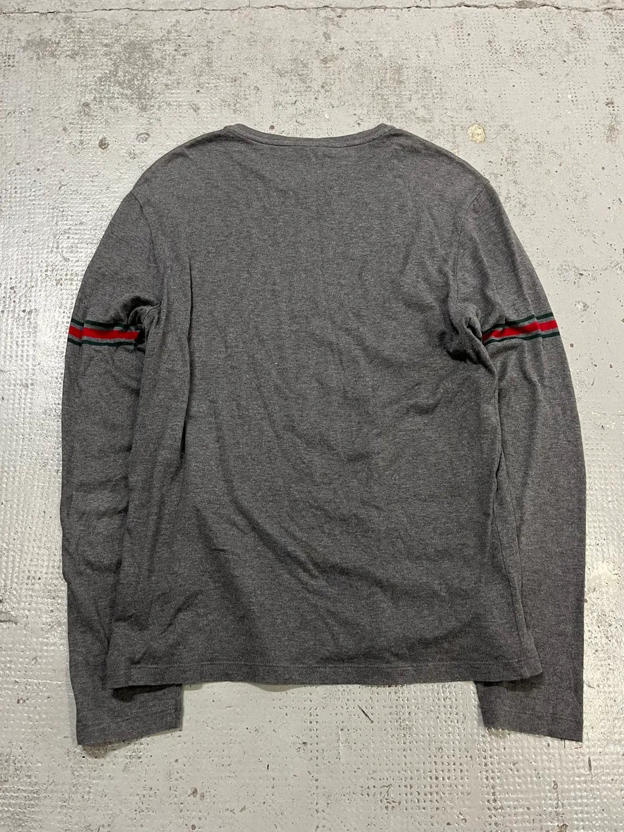 Gucci Signature Grey Longsleeve T-Shirt mokBNOf 6