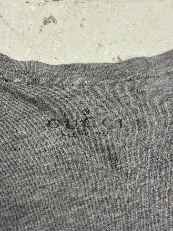 2000s Gucci Signature Horse Grey T-Shirt PNruiCj 7