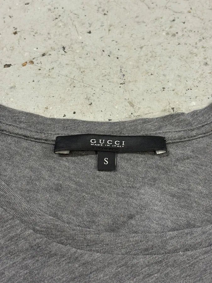 2000s Gucci Signature Horse Grey T-Shirt PNruiCj 8
