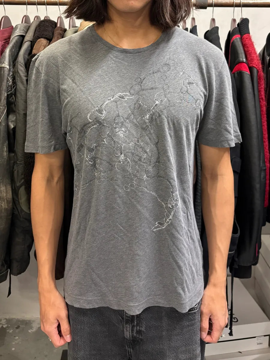 2000s Gucci Signature Horse Grey T-Shirt PNruiCj 1