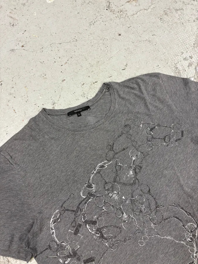 2000s Gucci Signature Horse Grey T-Shirt PNruiCj 4