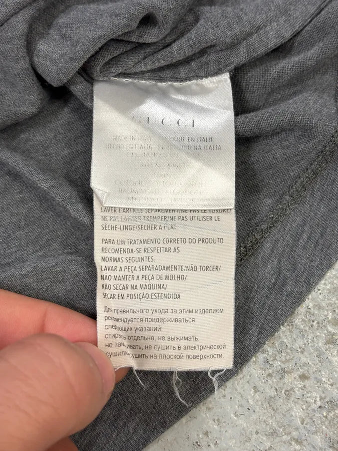 2000s Gucci Signature Horse Grey T-Shirt PNruiCj 9