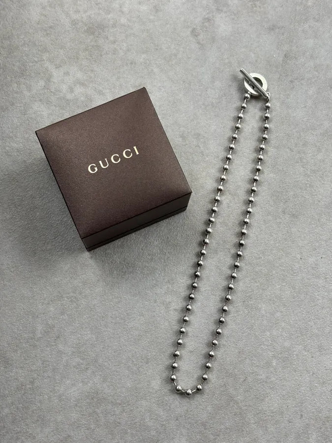 Gucci Silver Anchor Bullet Chain Bracelet  gZZAxCh 0