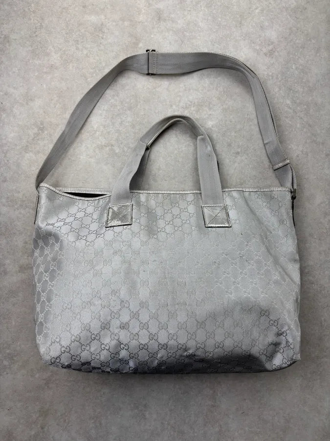 Gucci Silver GG Canvas Crystal Tote Bag VUaPXoZ 10