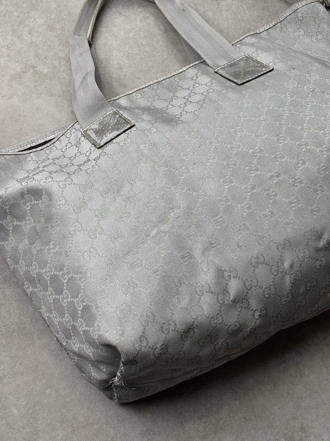 Gucci Silver GG Canvas Crystal Tote Bag VUaPXoZ 12