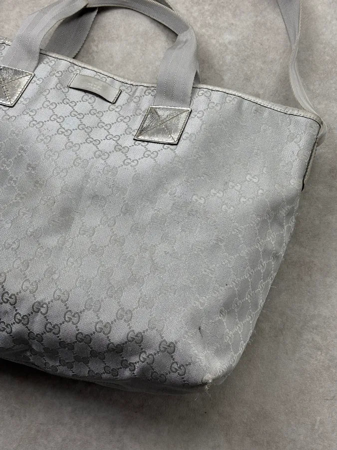 Gucci Silver GG Canvas Crystal Tote Bag VUaPXoZ 4