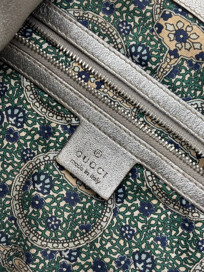 SS2008 Gucci Silver Leather Bamboo Indy Handle Bag by Frida Giannini lxvkuud 14