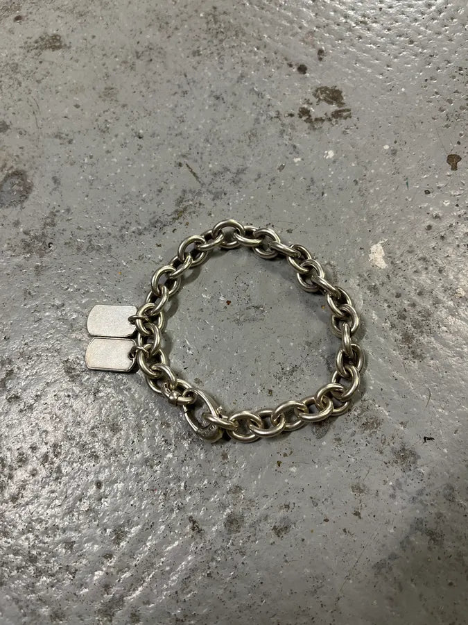 Gucci Silver Links Double Tags Bracelet pvZIcoA 1