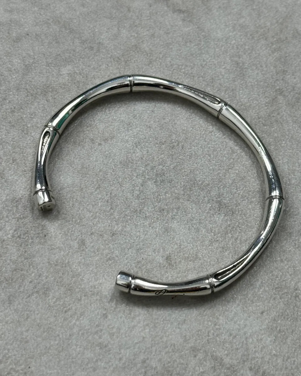 Gucci Silver Metal Bamboo Bracelet YtaFTYW 6