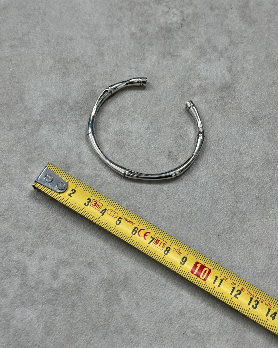 Gucci Silver Metal Bamboo Bracelet YtaFTYW 8