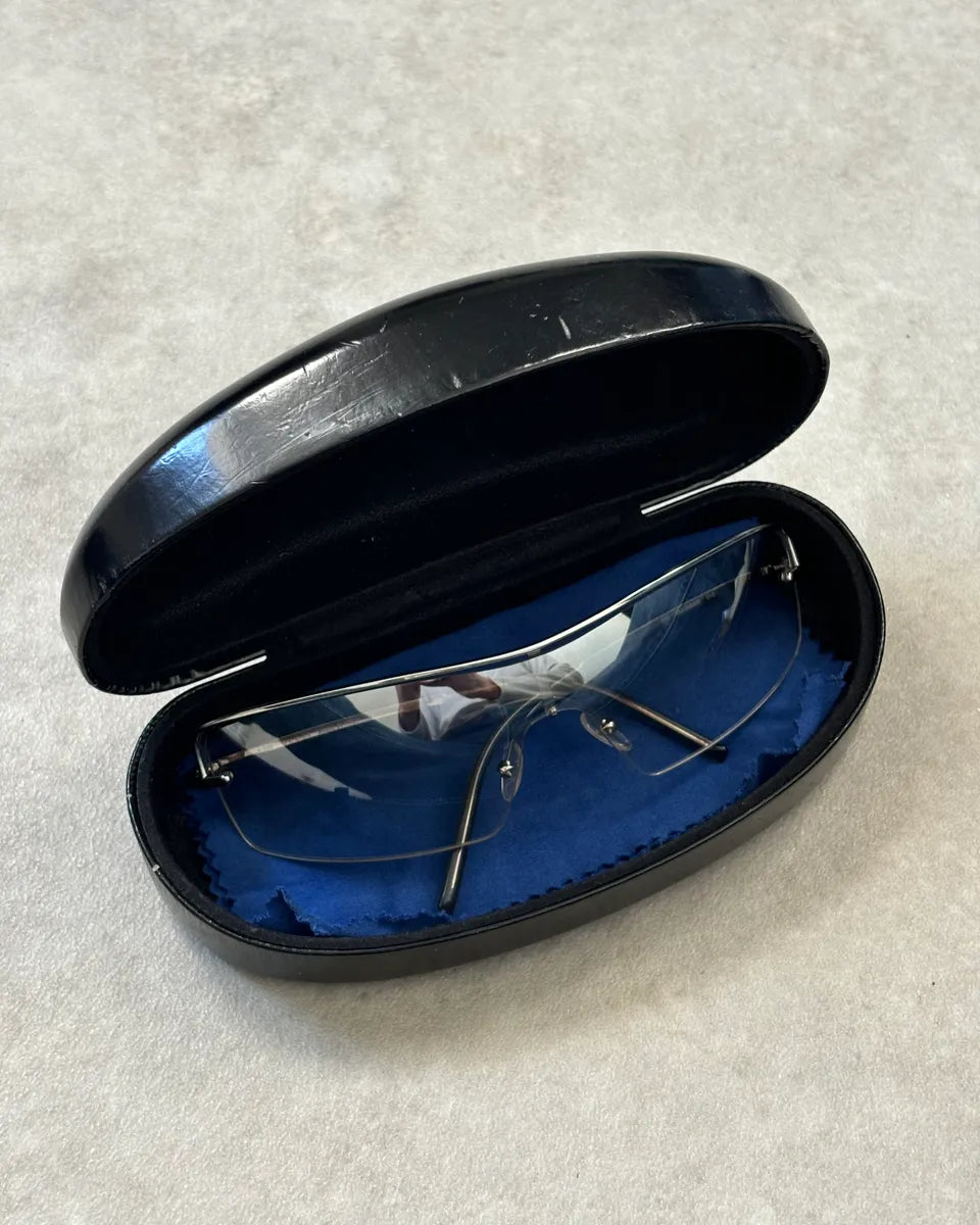 Gucci Silver Metal Clear Lens Glasses DYolkIA 0