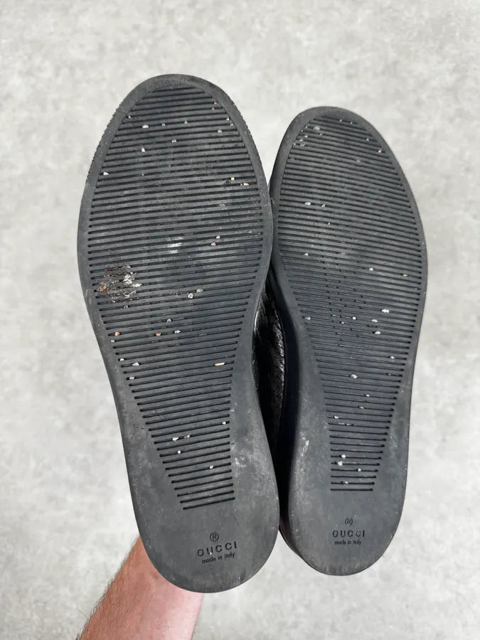 Gucci Silver Perforated Leather High-Top Sneakers iZGkZpz 8