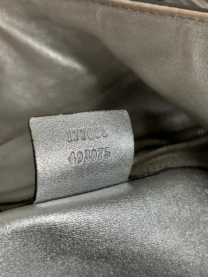 SS2009 Gucci “Indy” Bamboo Silver Metallic Python Hobo Bag by Frida Giannini FQymBsc 16