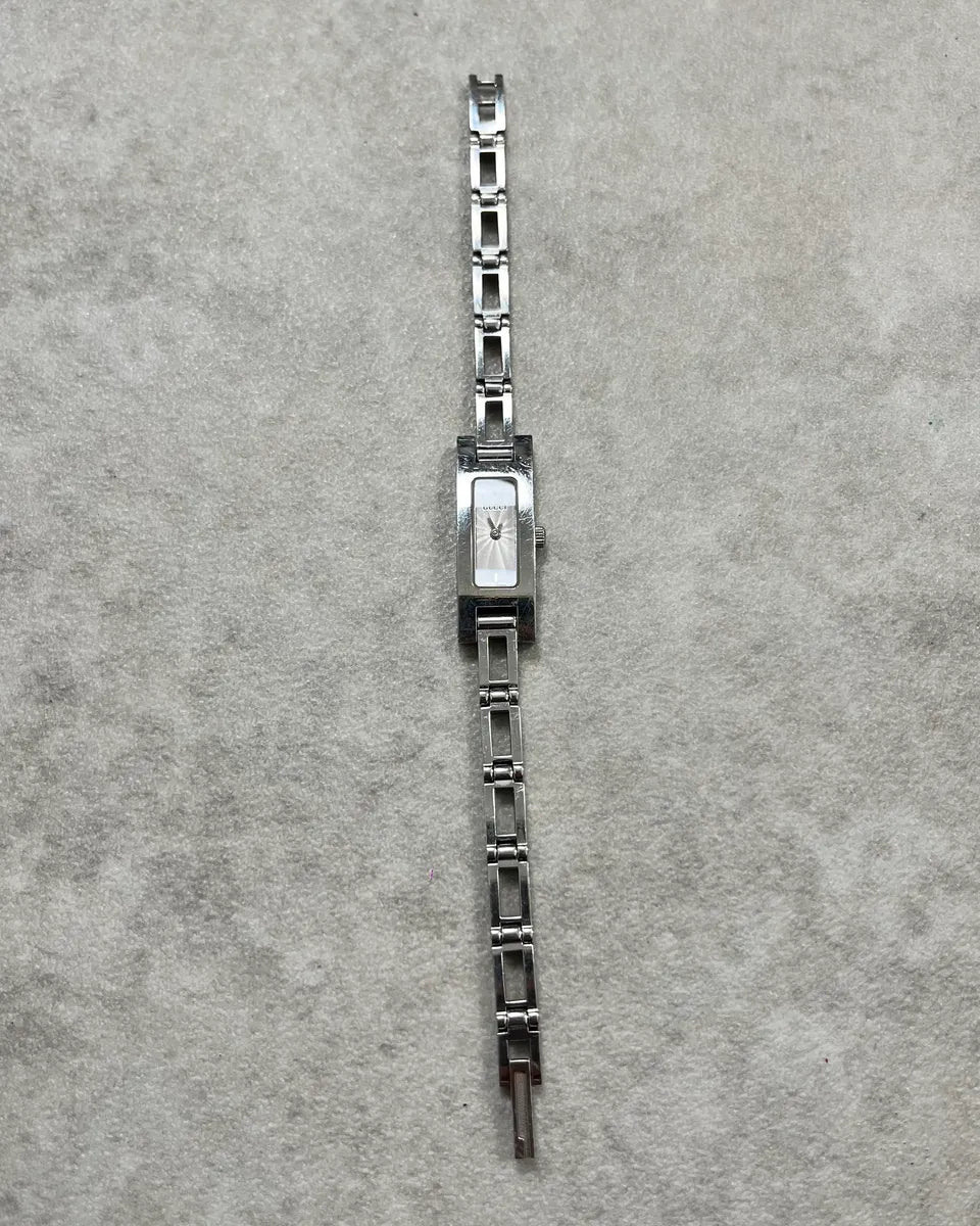Gucci Silver Stainless Steel Mother-of-Pearl Watch KQzFcTI 4