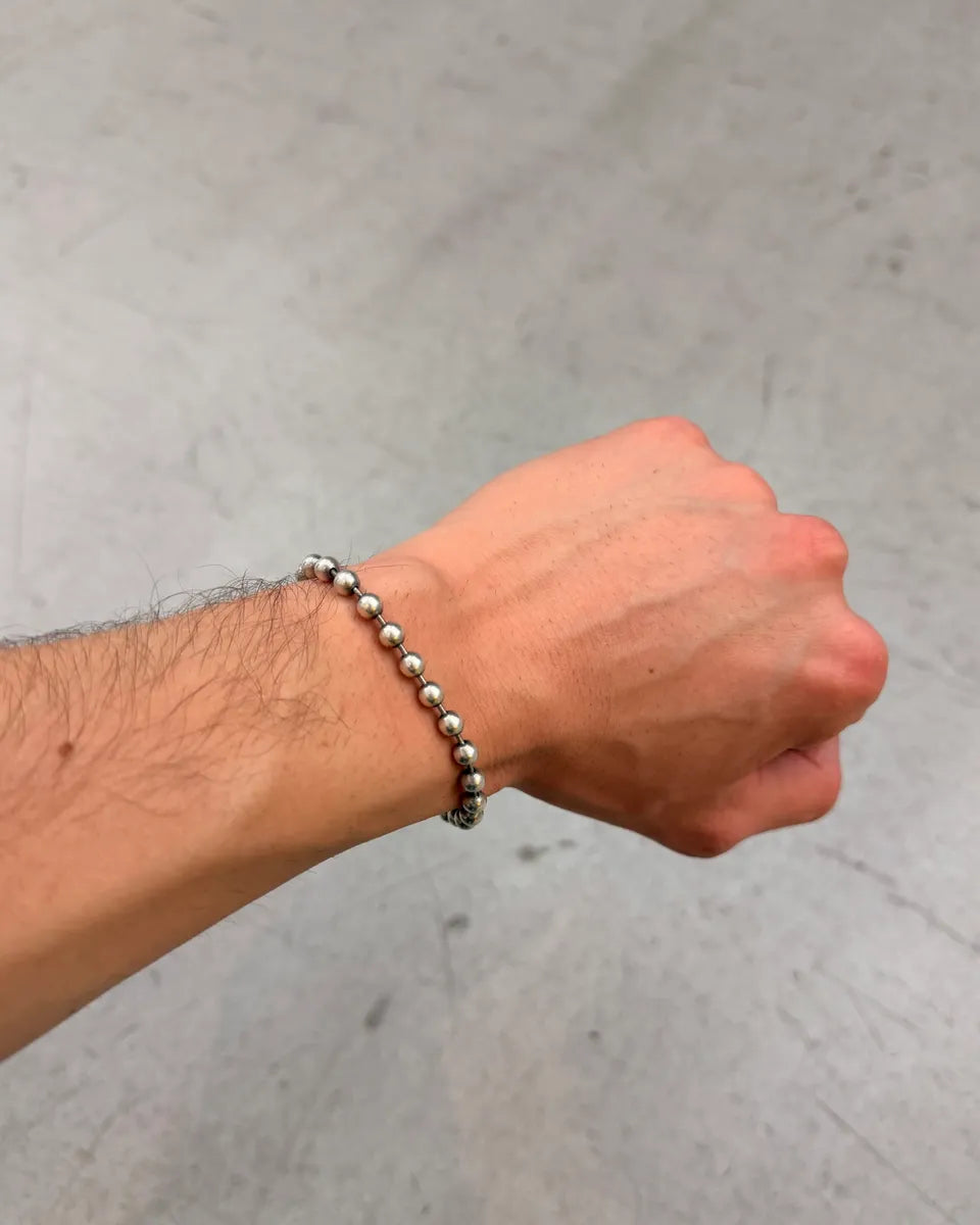 Gucci Silver Sterling Silver Beaded Anchor Chain Toggle Bracelet GdgSxuS 1