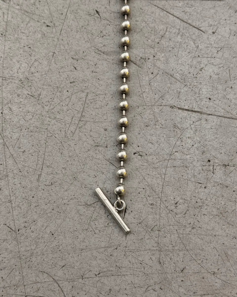 Gucci Silver Sterling Silver Beaded Anchor Chain Toggle Bracelet GdgSxuS 5