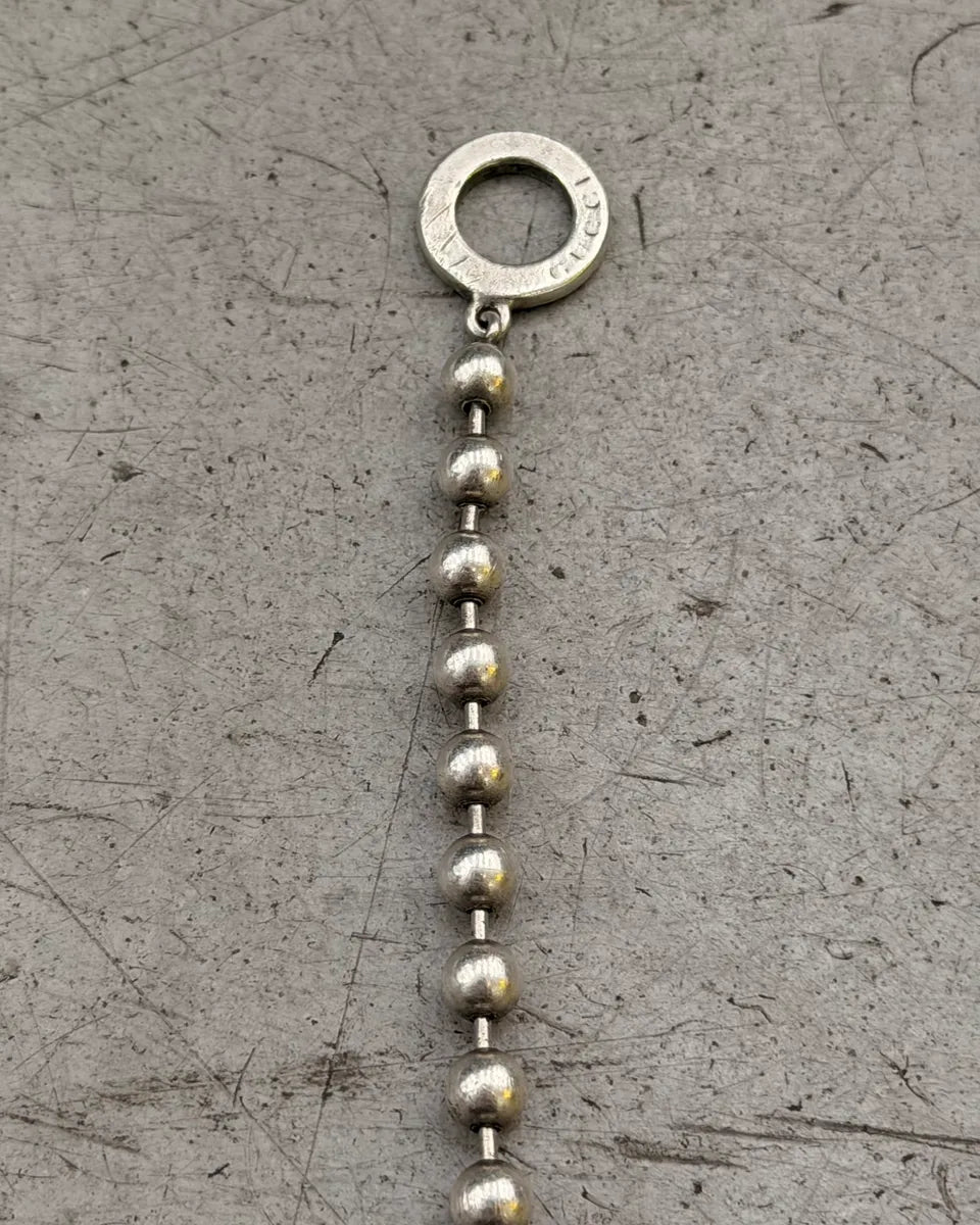 Gucci Silver Sterling Silver Beaded Anchor Chain Toggle Bracelet GdgSxuS 6