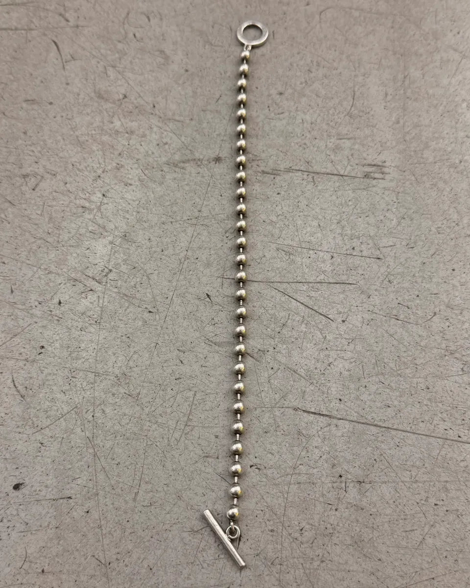 Gucci Silver Sterling Silver Beaded Anchor Chain Toggle Bracelet GdgSxuS 7