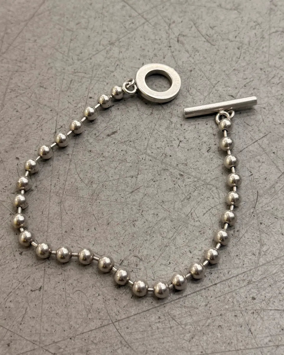 Gucci Silver Sterling Silver Beaded Toggle Anchor Chain Bracelet RymYQIi 3