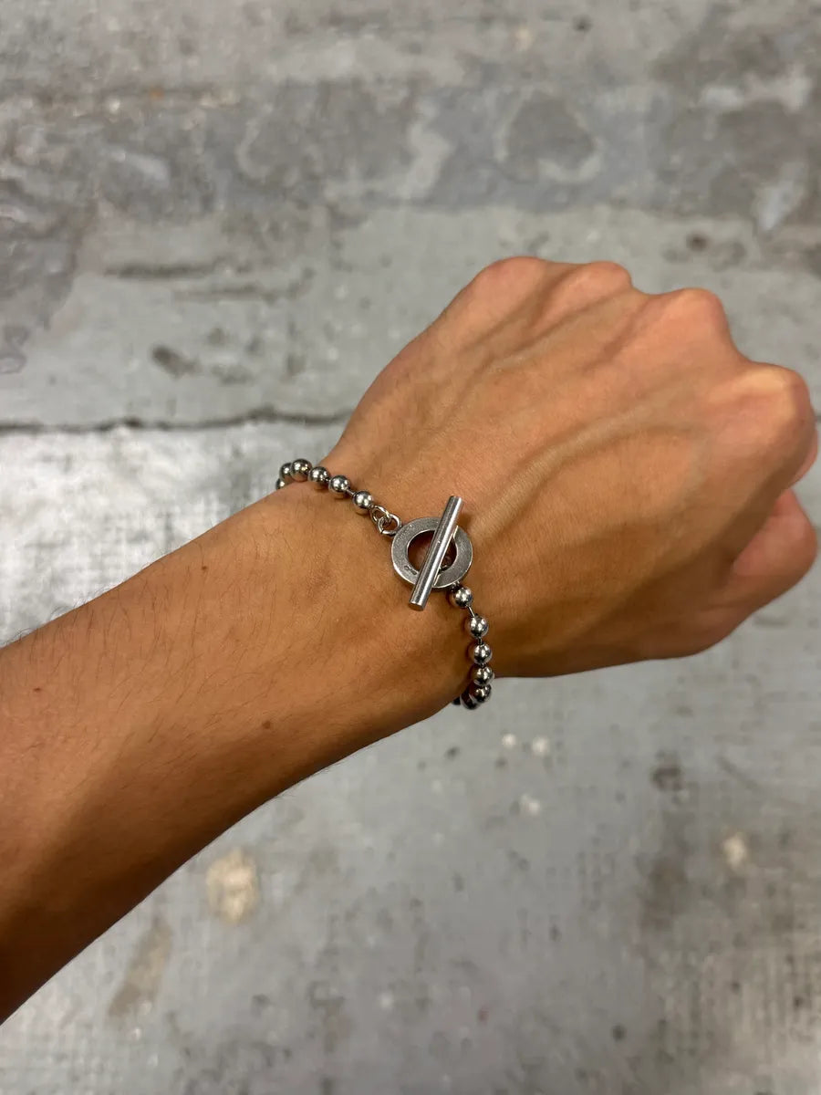 Gucci Stainless Steel Grey Ball Bracelet oUZVnXw 0