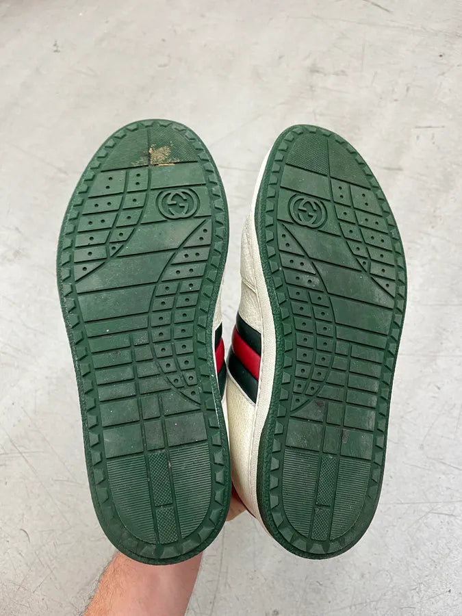 Gucci Stripe White & Red Leather High Sneakers JYlWdRh 5