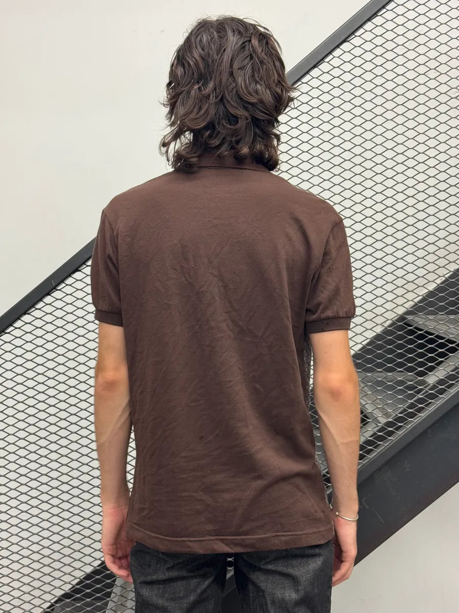 Gucci Striped Jacquard Brown Polo Shirt KsilAuu 2