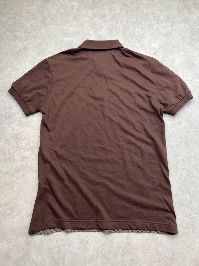 Gucci Striped Jacquard Brown Polo Shirt KsilAuu 4