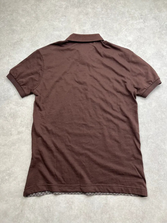 Gucci Striped Jacquard Brown Polo Shirt KsilAuu 6