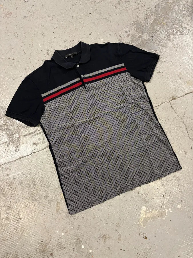 Gucci Striped Lined Grey Polo Shirt WKNfwaW 3