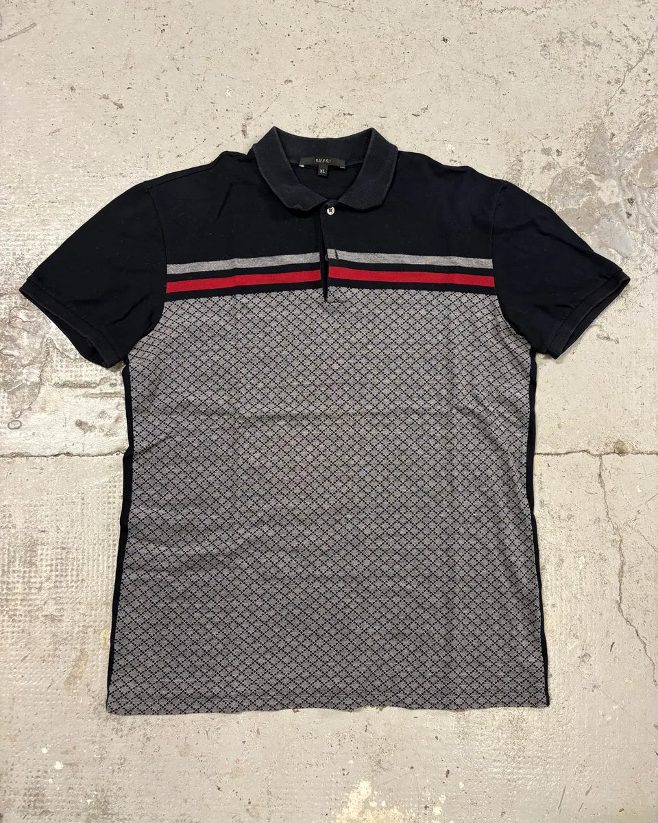 Gucci Striped Lined Grey Polo Shirt WKNfwaW 0