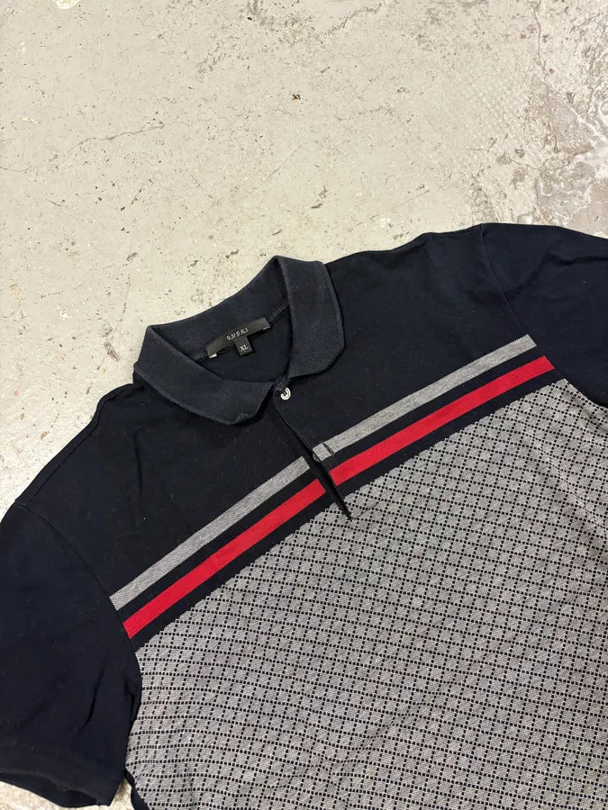 Gucci Striped Lined Grey Polo Shirt WKNfwaW 4