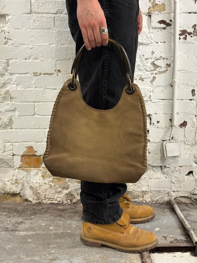 Gucci Suede Camel Hobo Bag tMmembh 1