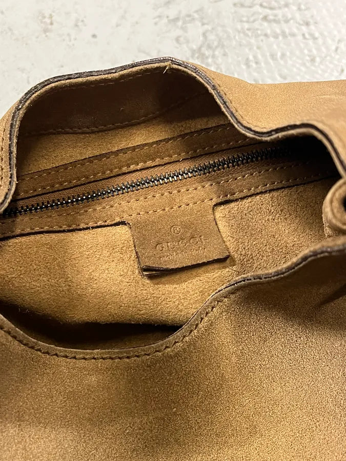 Gucci Suede Camel Hobo Bag tMmembh 6