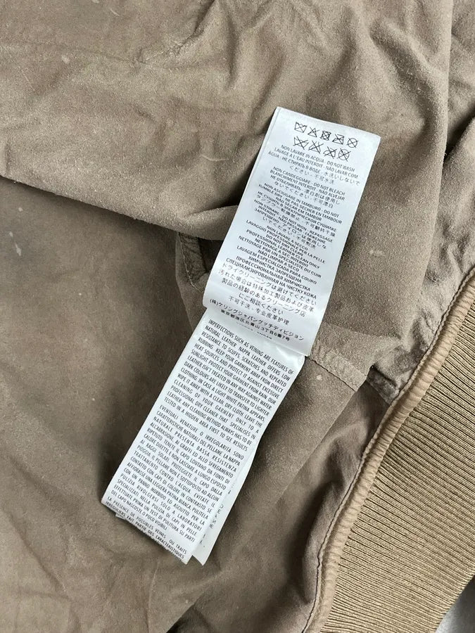 2000s Gucci Beige Leather Bomber Jacket CBPZdqM 12