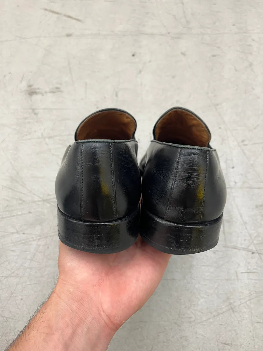 Gucci Tassel Black Leather Loafer Shoes NNcbfwb 4