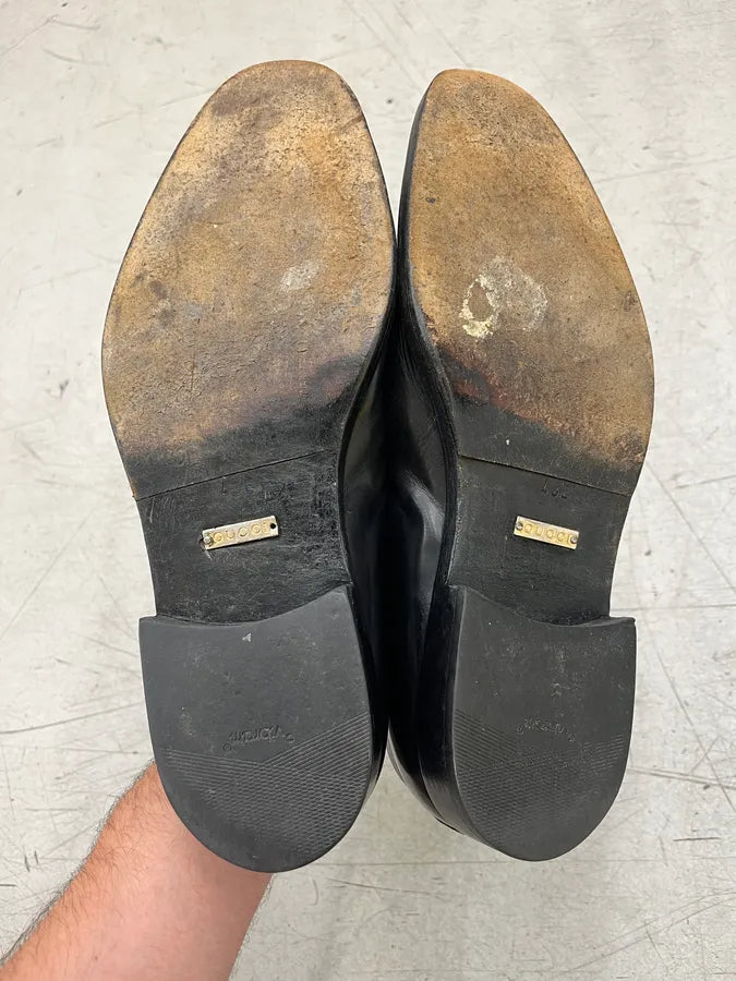 Gucci Tassel Black Leather Loafer Shoes NNcbfwb 5
