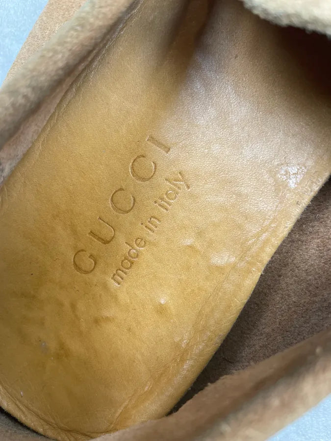 AW2002 Gucci Taupe Suede Horsebit Loafer Shoes by Tom Ford JQddiJx 7