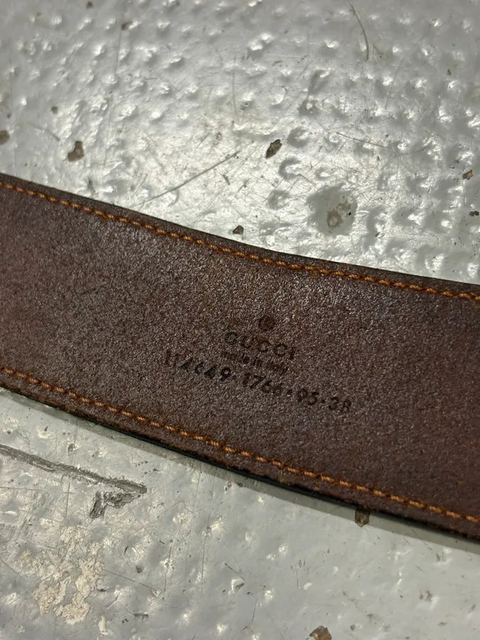 2000s Gucci Brown Leather Propaganda belt by Tom Ford  gnxwMYa 6