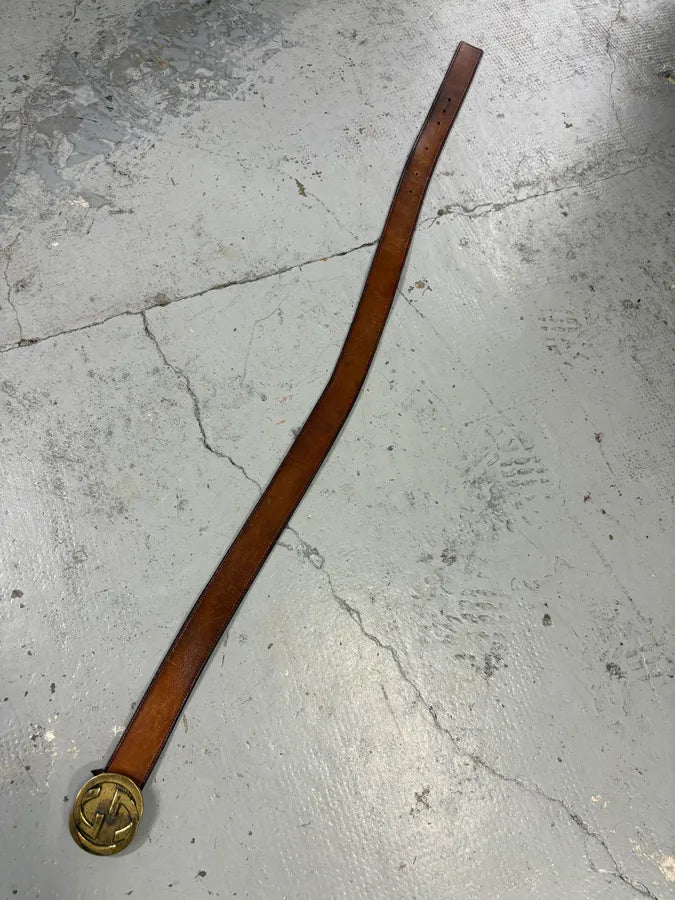 2000s Gucci Brown Leather Propaganda belt by Tom Ford  gnxwMYa 8