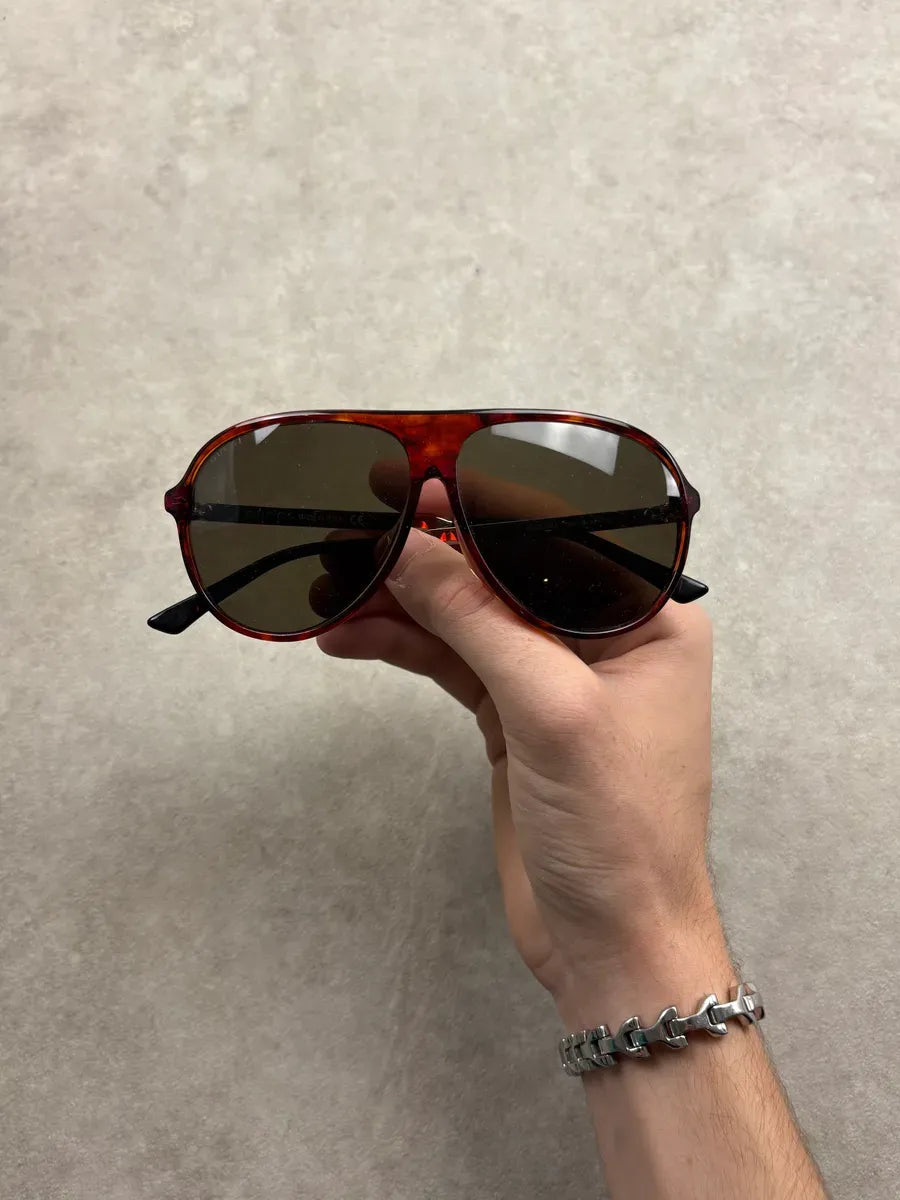 Gucci Tortoiseshell Acetate Aviator Sunglasses PCTUoaq 0