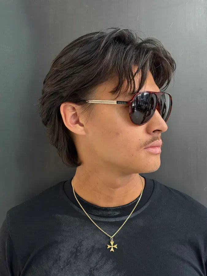 Gucci Tortoiseshell Acetate Aviator Sunglasses PCTUoaq 2