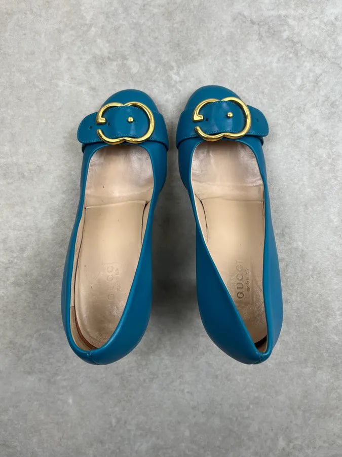 SS2016 Gucci Turquoise Malage Leather Heels by Alessandro Michele LxhlQbK 5