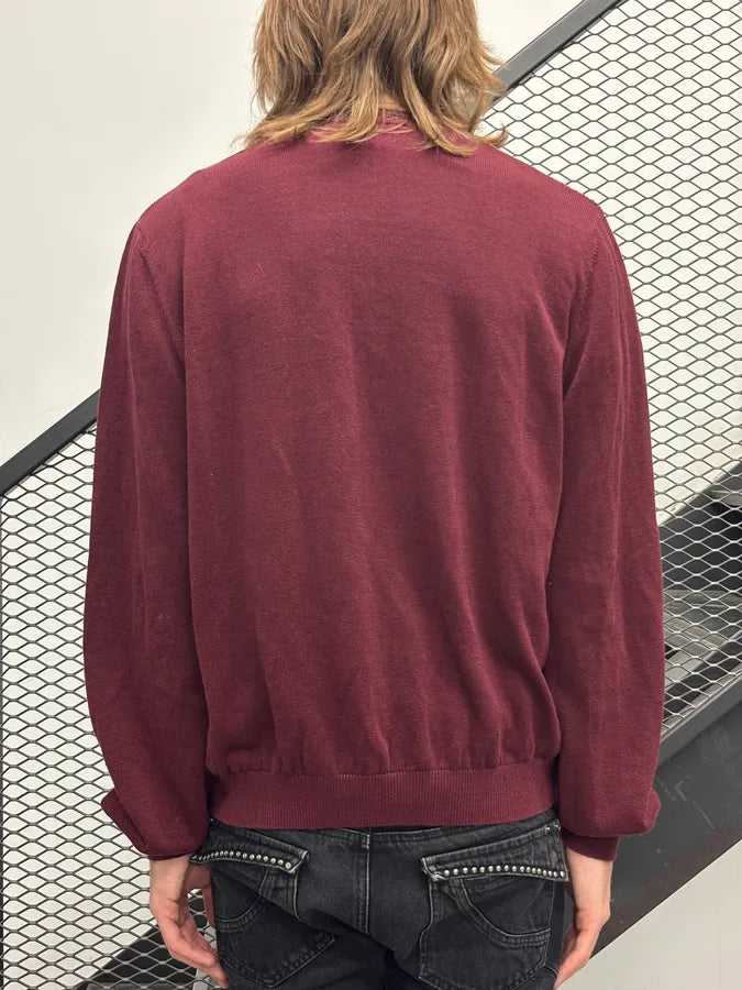 SS2020 Gucci V Neck Signature Bordeaux Sweater by Alessandro Michele ZkTldQP 2