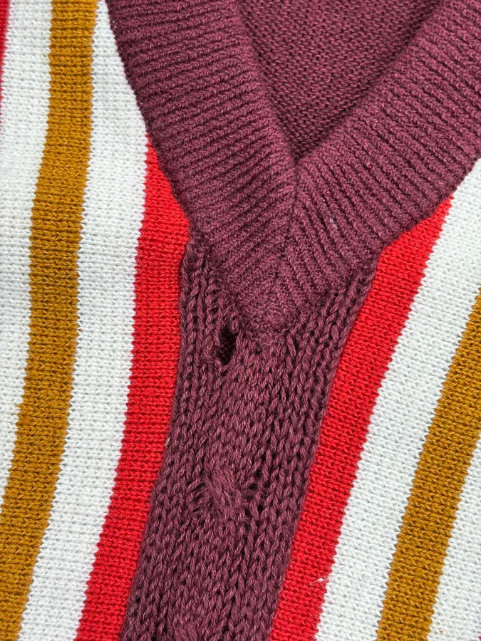 SS2020 Gucci V Neck Signature Bordeaux Sweater by Alessandro Michele ZkTldQP 7