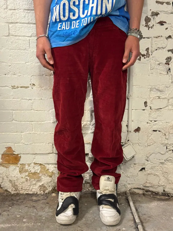 Gucci Velvet Corduroy Bordeaux Pants SqJDZiN 1