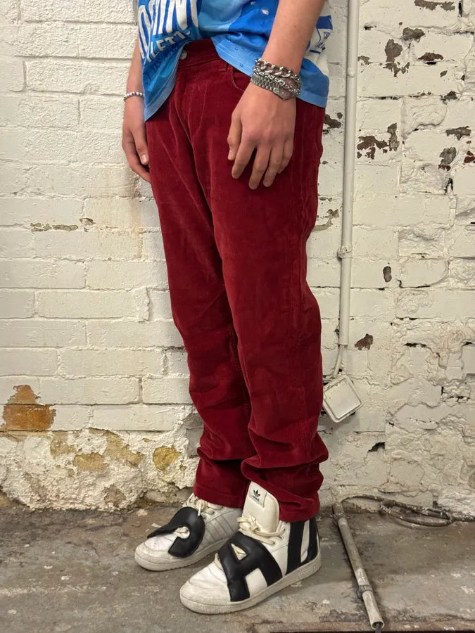 Gucci Velvet Corduroy Bordeaux Pants SqJDZiN 2